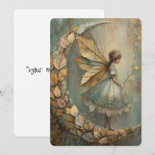 Enchanted Woodland Leaf Fairy Watercolor Fantasy Invitation