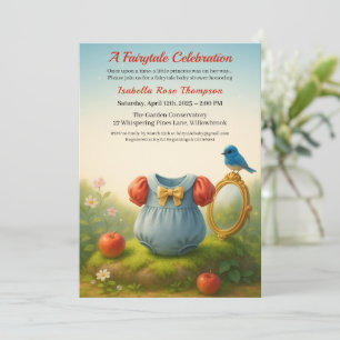 Enchanted Woodland Princess Baby Shower Fairytale Invitation