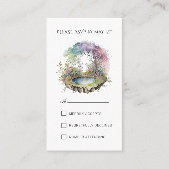 Enchanted Woodland Wedding Enclosure Card (Front)