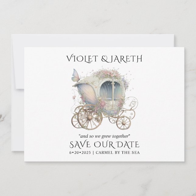 Enchanted Woodland Wedding Save The Date (Front)