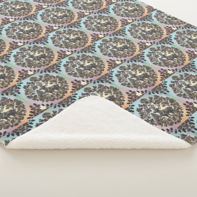 "Enchanted World" Sherpa Blanket (3/4)