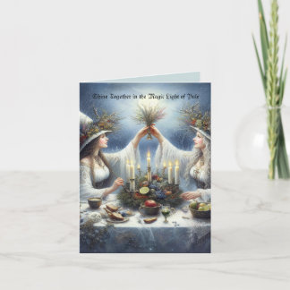 Enchanted Yule Celebration Flat Holiday Card