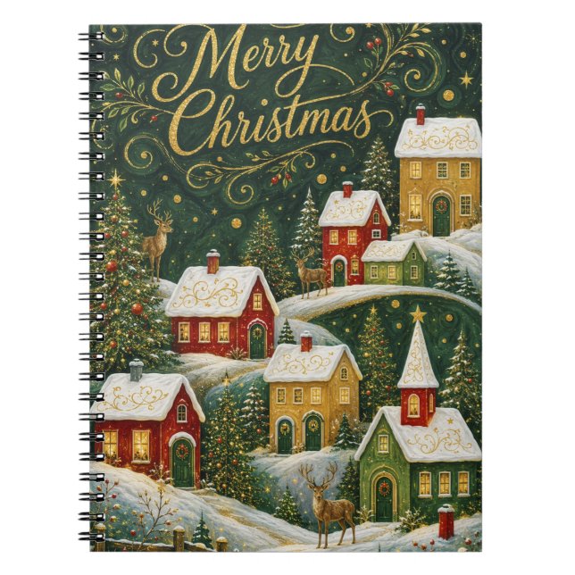 Enchanted Yuletide Village Notebook (Front)