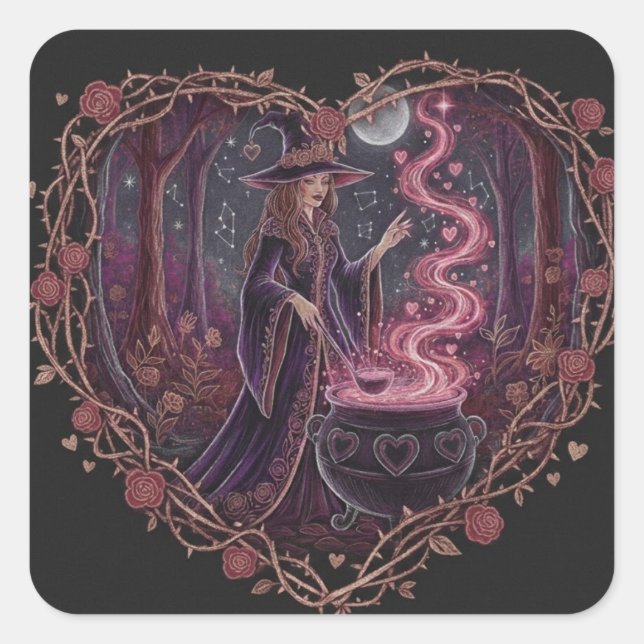 EnchantedHeart Square Sticker (Front)