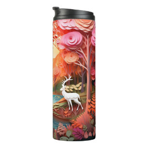 Enchanting 3D Forest Thermal Tumbler