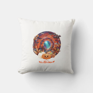 Enchanting 3D Halloween Spiral Cushion