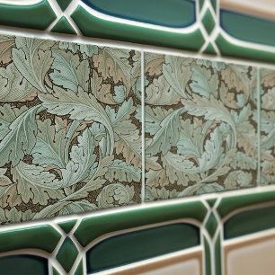 Enchanting Acanthus William Morris Floral Tile