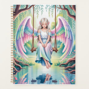 Enchanting Angel Girl on a Swing Planner