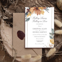 Enchanting Autumn Love: Falling Leaves Wedding