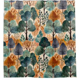 Enchanting Autumn Trees Shower Curtain