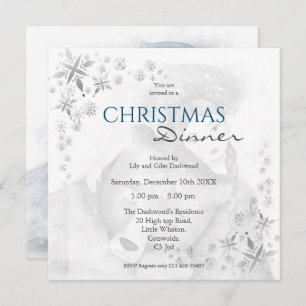 Enchanting bear and girl Festive Party Invitation