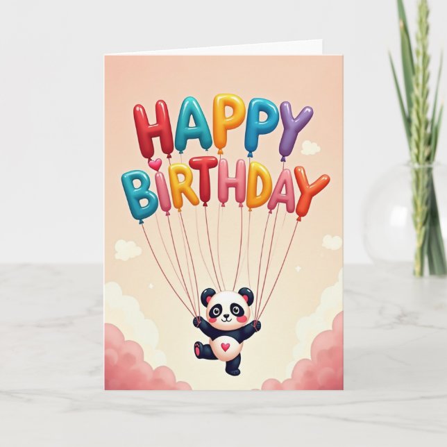 Enchanting Bear Birthday Card (Front)