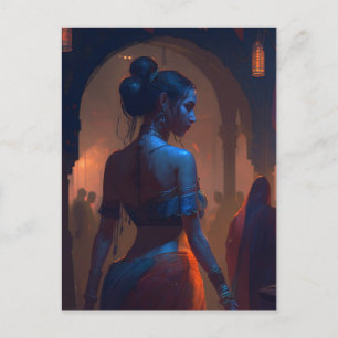 Enchanting belly dancer postcard