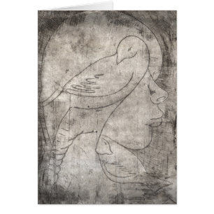 Enchanting Black and White Print: Young Girl Among