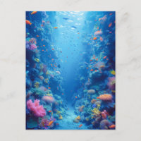 Enchanting Blue Depths and Coral Hues