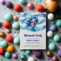 Enchanting Blue Mermaid Kids Birthday Party