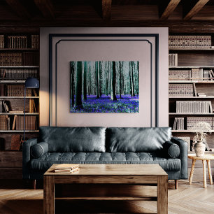Enchanting Bluebell Forest Canvas Print