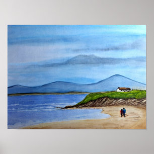 Enchanting Bluff by the Sea Poster