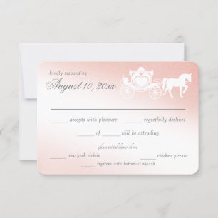 Enchanting Blush Fairy Tale Response Card