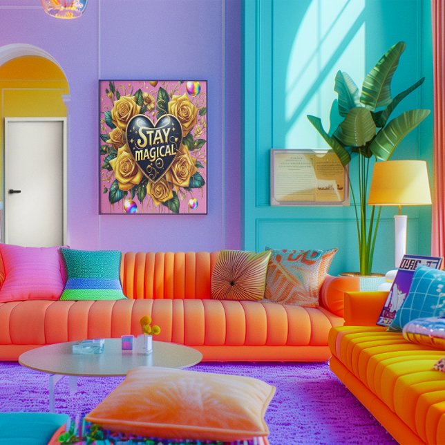 Enchanting Bouquet of Golden Roses And Heart 12x16 Poster (Creator Uploaded)