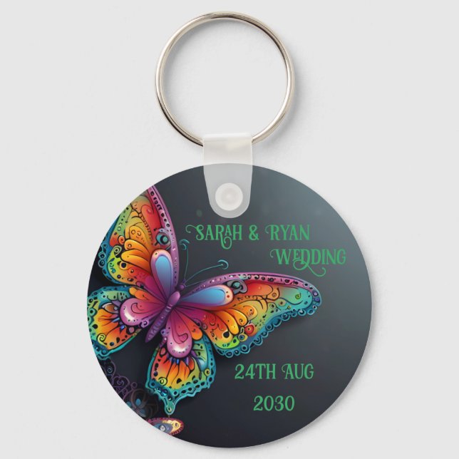Enchanting Butterfly Bliss  Key Ring (Front)