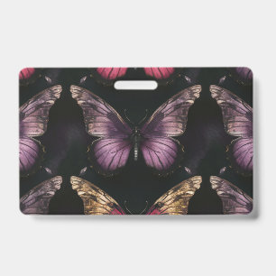 Enchanting Butterfly Pattern ID Badge
