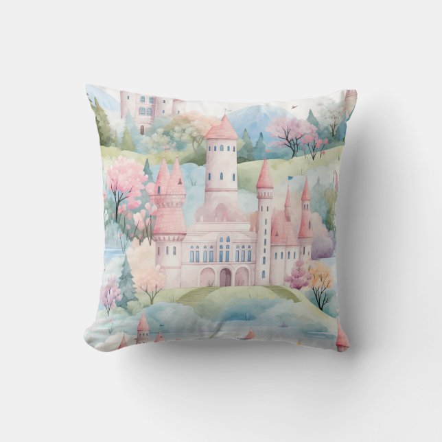 Enchanting Castle Landscape - Cushion (Front)