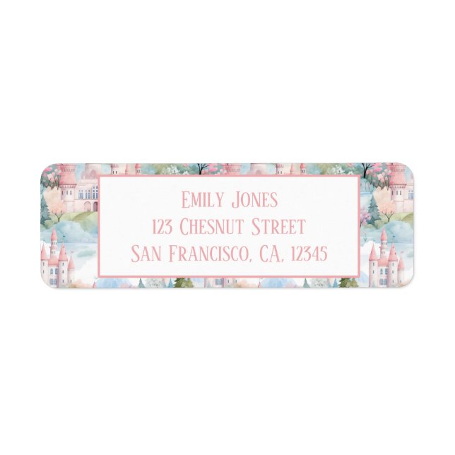 Enchanting Castle Landscape - Return Address (Front)