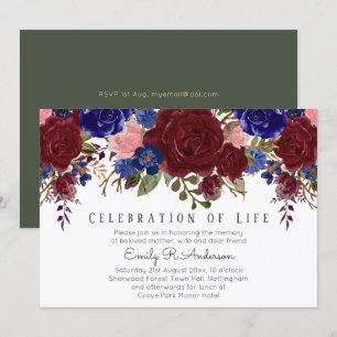 Enchanting CELEBRATION of LIFE Memorial Funeral Invitation