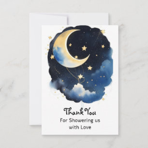 Enchanting Celestial Boy Baby Shower Thank You Card