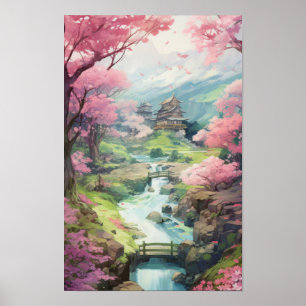 Enchanting Cherry Blossom Garden - Studio Ghibli S Poster