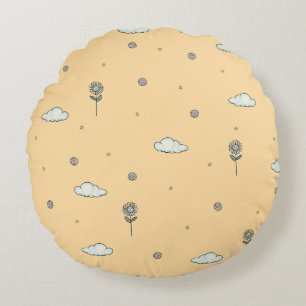 Enchanting children room Peach Round Cushion