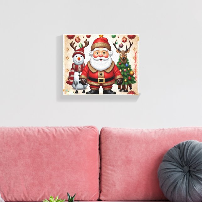 "Enchanting Christmas Glow" Canvas Print (Insitu(LivingRoom))