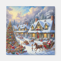 Enchanting Christmas Village Scene
