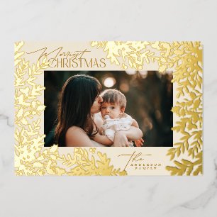 Enchanting Classic Elegance Christmas Holida Foil Holiday Card
