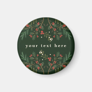 Enchanting Classic Elegance Christmas Holiday Magnet