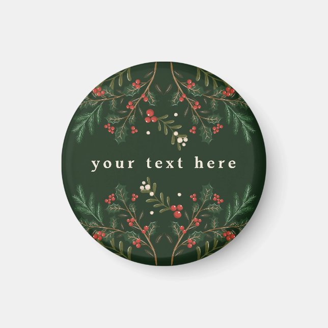 Enchanting Classic Elegance Christmas Holiday Magnet (Front)