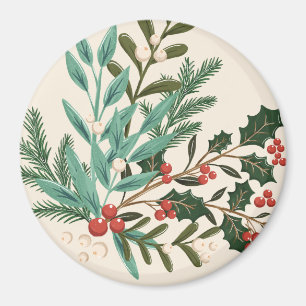Enchanting Classic Elegance Christmas Holiday Magnet