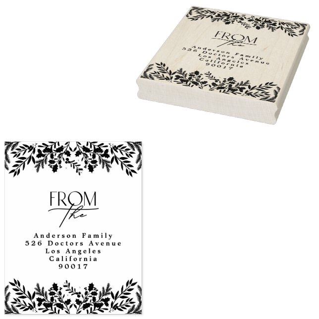 Enchanting Classic Elegance Christmas Holiday Rubber Stamp (Stamped)