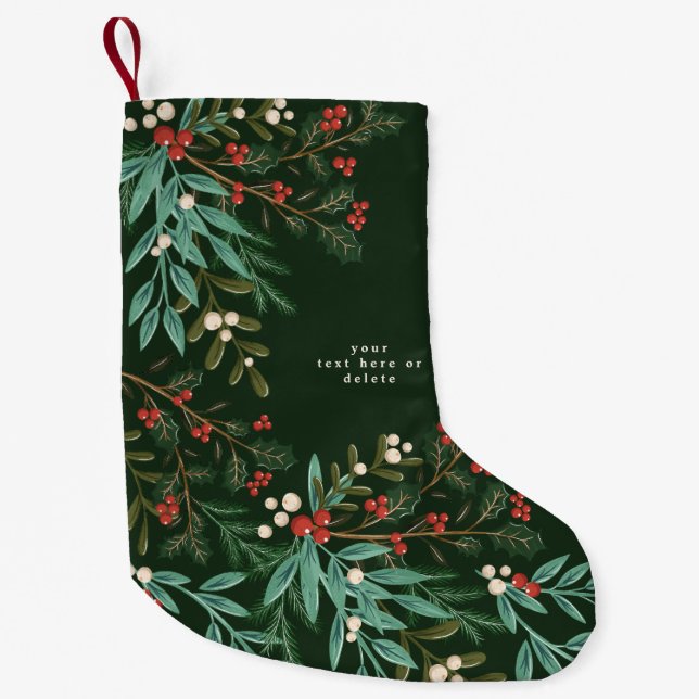 Enchanting Classic Elegance Christmas Holiday Small Christmas Stocking (Front)