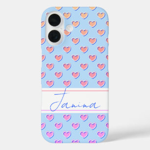 Enchanting Colors Custom Name Template Light Blue iPhone 16 Case