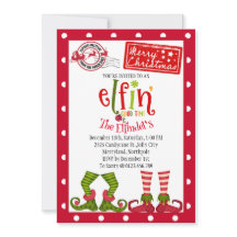Enchanting Cute Elf Holiday Party Invitation