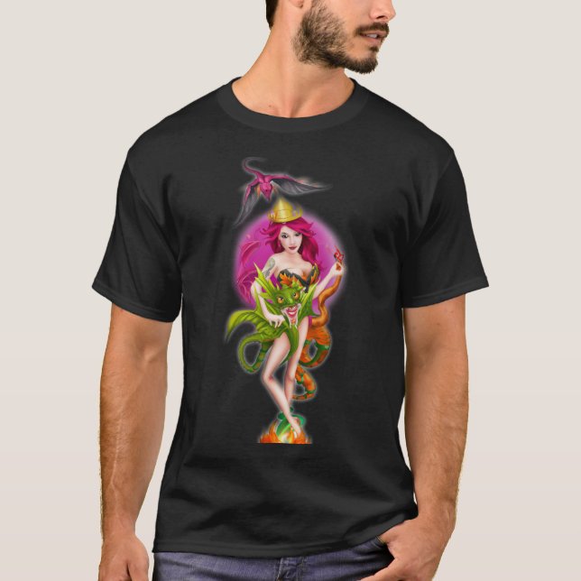 Enchanting Dragon Princess Shirt - Customisable (Front)
