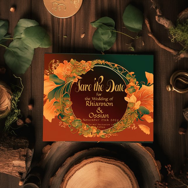 Enchanting Druid Hill Autumn Save The Date  (Stunning Save the Date card)