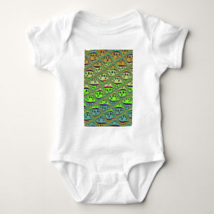 Enchanting Eclectic Garden Chequered Floral Beauty Baby Bodysuit