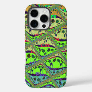 Enchanting Eclectic Garden Chequered Floral Beauty iPhone 16 Pro Case