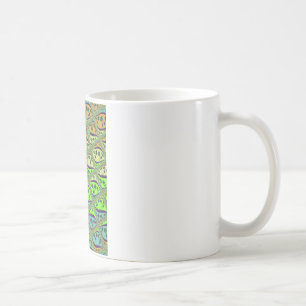 Enchanting Eclectic Garden Chequered Floral Beauty Coffee Mug