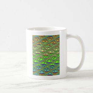 Enchanting Eclectic Garden Chequered Floral Beauty Coffee Mug