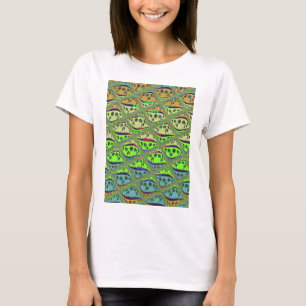 Enchanting Eclectic Garden Chequered Floral Beauty T-Shirt