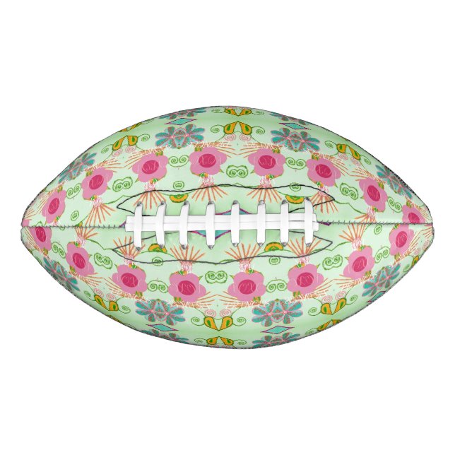 Enchanting Eclectic Garden: Diverse Floral Beauty American Football (Front)